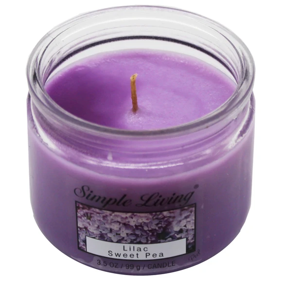 Simple Living Lilac Sweet Pea Scented Candle
